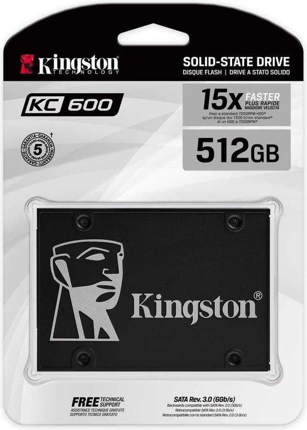 Kingston Technology KC600 2,5" 1024 GB Serial ATA III 3D TLC