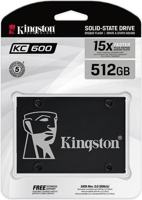 Kingston Technology KC600 2,5" 1024 GB Serial ATA III 3D TLC