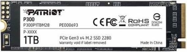 Patriot-minne P300 M.2 1000 GB PCI Express 3.0 NVMe