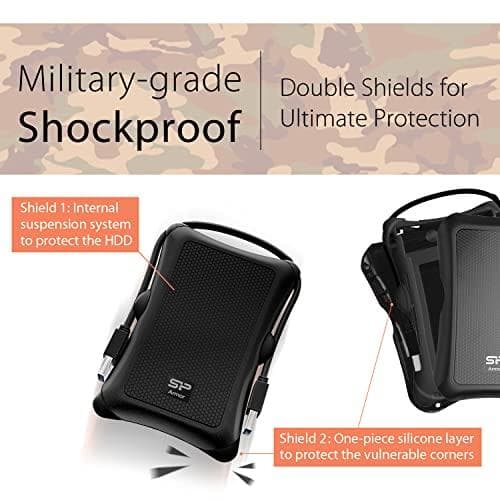 Silicon Power Armor A30 ekstern harddisk 1000 GB Sort