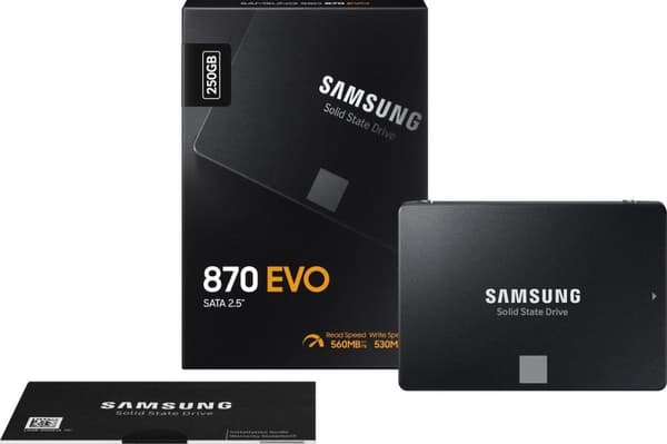 Samsung 870 EVO 2,5" 250 GB Serial ATA III V-NAND