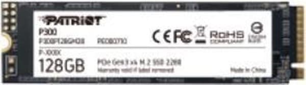 SSD PATRIOT P300 M.2 PCI-EX4 NVME 128 GB