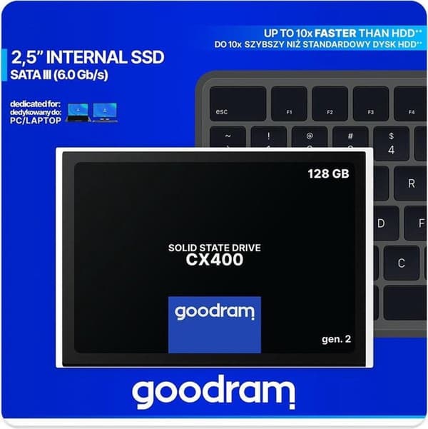 Goodram CX400 generation 2 2,5" 128 GB Serial ATA III 3D TLC NAND