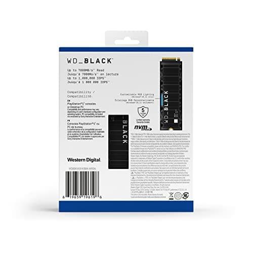 SanDisk WD BLACK SN850+KYLPÄLL FÖR PS5 1TB (WDBBKW0010BBK-WRSN)