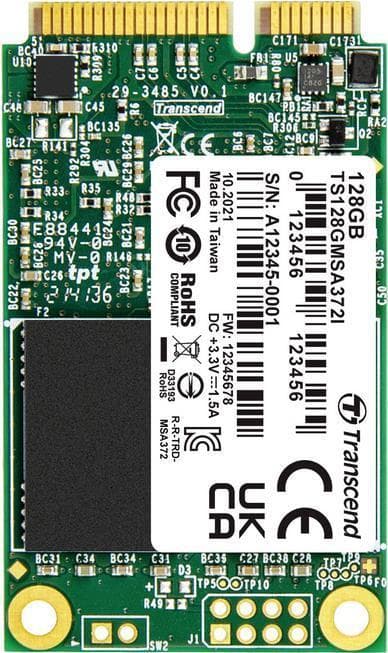 Transcend MSA372I mSATA 128GB Serial ATA III MLC NAND (TS128GMSA372I)
