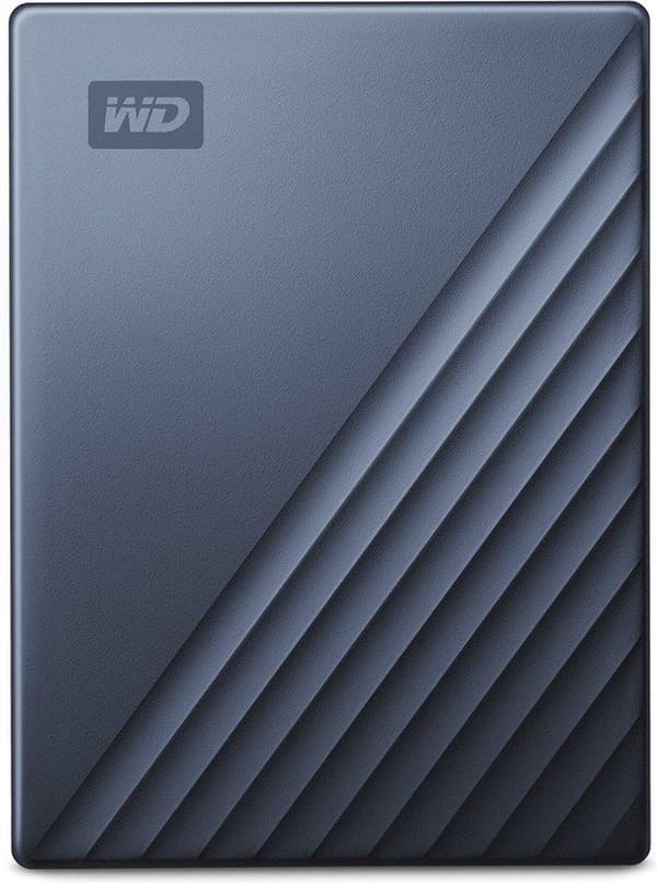 WD My Passport Ultra 4 TB extern hårddisk (2,5 tum) USB-C Blå WDBFTM0040BBL-WESN