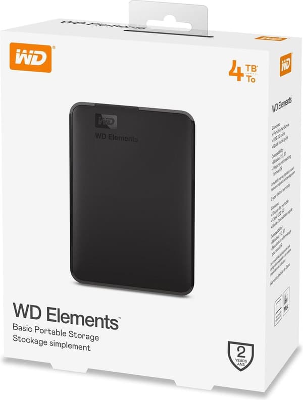 Western Digital Elements Portable - Extern hårddisk - 4 TB