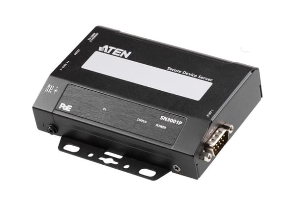 ATEN Altusen SN3000-serien SN3001P - Enhetsserver - 100 Mb LAN, RS-232 Svart
