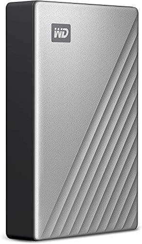 WD My Passport Ultra WDBC3C0020BSL - Harddisk - krypteret - 2TB - ekstern (bærbar) - USB3.0 (USB-C-stik) - 256-bit AES - sølv (WDBC3C0020BSL-WESN)