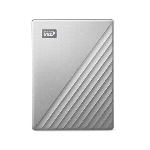 WD My Passport Ultra WDBC3C0020BSL - Harddisk - krypteret - 2TB - ekstern (bærbar) - USB3.0 (USB-C-stik) - 256-bit AES - sølv (WDBC3C0020BSL-WESN)