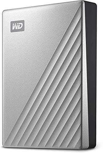 WD My Passport Ultra WDBC3C0020BSL - Harddisk - krypteret - 2TB - ekstern (bærbar) - USB3.0 (USB-C-stik) - 256-bit AES - sølv (WDBC3C0020BSL-WESN)