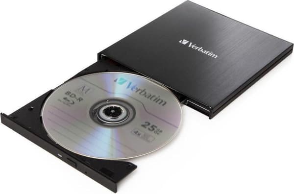 Verbatim 43888 optinen levyasema, musta Blu-Ray DVD Combo