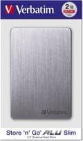 Miniatyrbillede 7 af 7: Verbatim Store 'n' Go ALU tynd mobil harddisk 2TB Space Grey