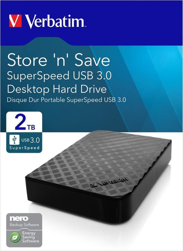 Verbatim Store n Save - Extern hårddisk - 2TB