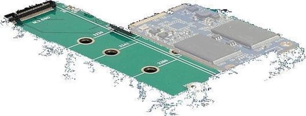 DeLOCK externt 2,5" hölje för M.2 SSD (max. 80 mm) / mSATA SSD (halv storlek / full storlek) - USB3.1 / blå