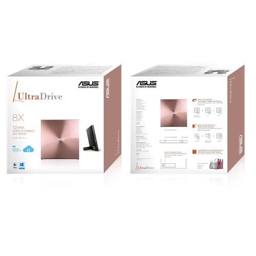 ASUS SDRW-08U5S-U - Enhet - DVD±RW (±R DL) / DVD-RAM - 8x/8x/5x - USB 2.0 - extern - Dusty Rose