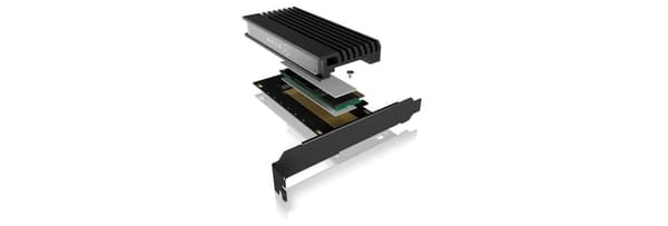 RaidSonic ICY BOX IB-PCI214M2-HSL - Interface adapter - M.2 - M.2 kort - 32 Gbit/s - PCIe 3.0 x4 - sort (IB-PCI214M2-HSL)