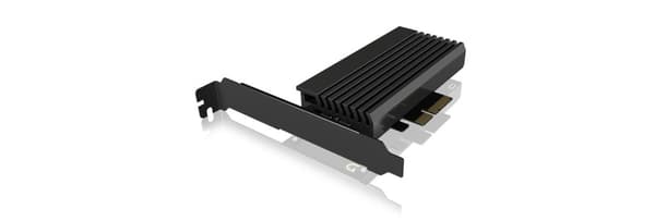 RaidSonic ICY BOX IB-PCI214M2-HSL - Gränssnittsadapter - M.2 - M.2-kort - 32 Gbit/s - PCIe 3.0 x4 - svart (IB-PCI214M2-HSL) Svart
