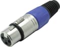 Miniatyrbild 1 av 2: S-Impuls XLR 3-stifts (V) kontakt med dragavlastning av plast - grå/blå