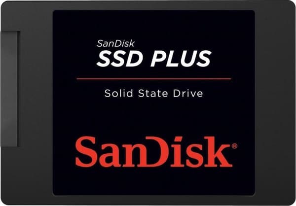 SanDisk hårddisk SSD "PLUS" 2TB, SATA 3 (6Gbit/s), 535/450MB/s
