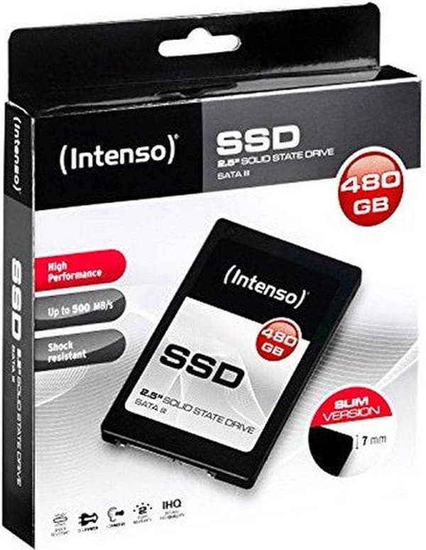 Intenso High Performance 480 GB SSD-hårddisk (2,5 tum) SATA 6 Gb/s Retail 3813450