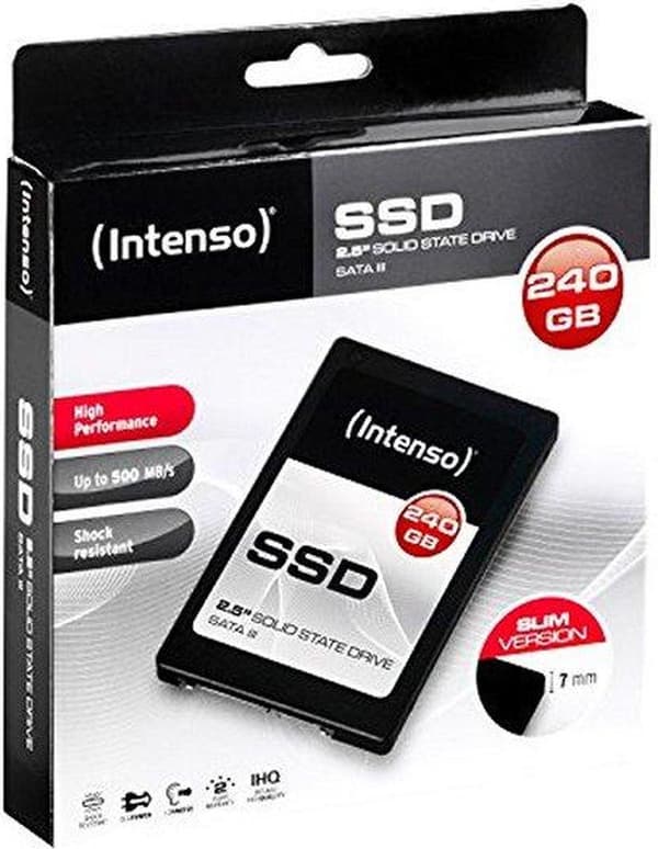 SSD Intenso 2,5 tum 240GB (520MB/s Läs 500MB/s)