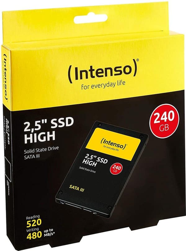 SSD Intenso 2,5 tum 240GB (520MB/s Läs 500MB/s)