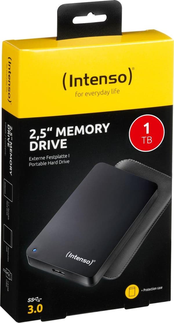 Intenso Memory Drive - Ekstern harddisk - 1TB - Sort