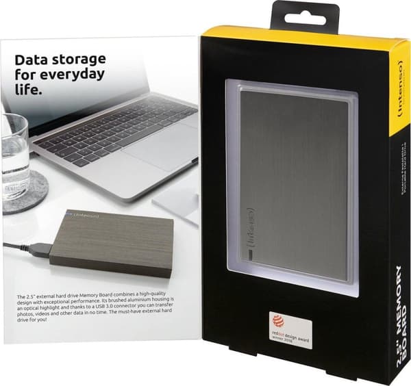 Intenso Memory Board 2 TB Ekstern harddisk (2,5 tommer) USB 3.2 Gen 1 (USB 3.0) Antracit 6028680