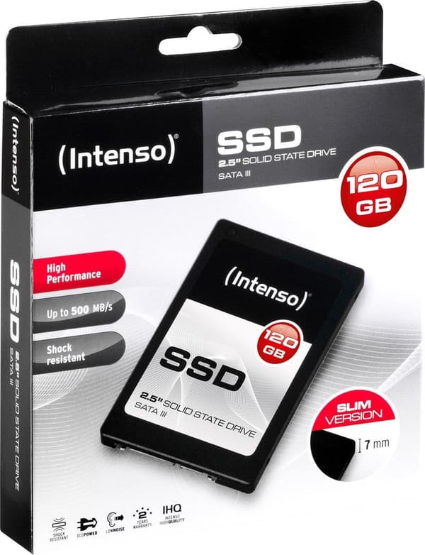 Intenso High Performance 120 Gt SSD-kiintolevy (2,5 tuumaa) SATA 6 Gb/s Vähittäismyynti 3813430