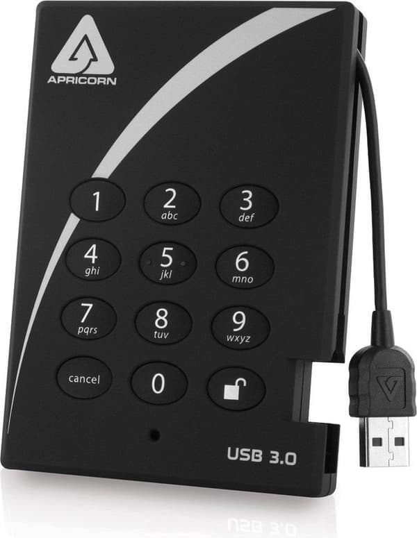 Apricorn Hänglås 1TB USB 3.0