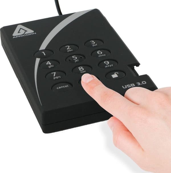 Apricorn Hänglås 1TB USB 3.0