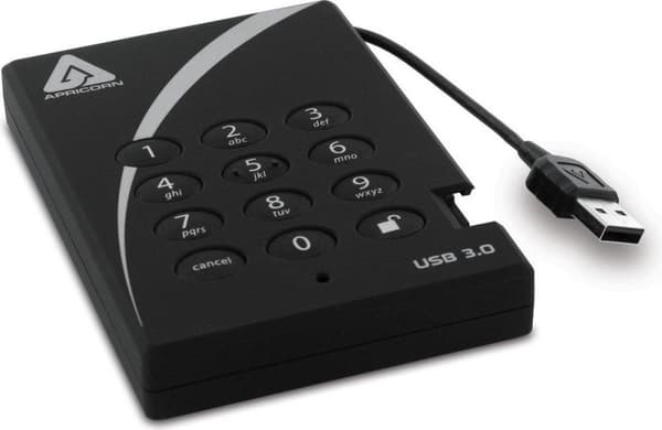 Apricorn Hänglås 1TB USB 3.0