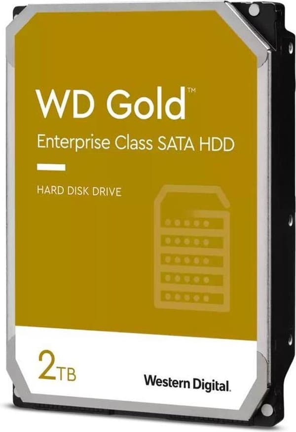 Western Digital Gold sisäinen kiintolevy 2 TB 7200 RPM 128 MB 3,5" Serial ATA III