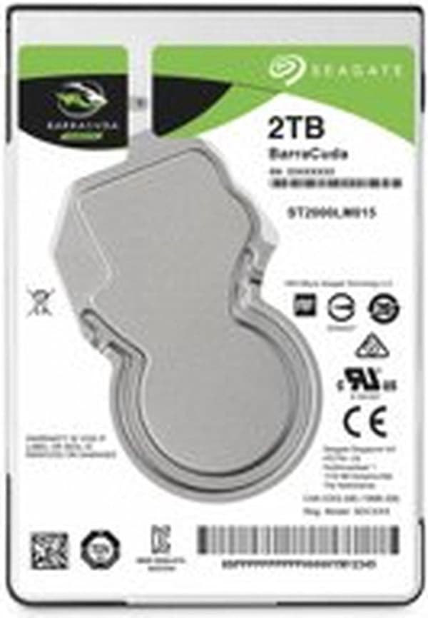 Seagate BarraCuda intern hårddisk 2 TB 5400 RPM 128 MB 2,5" Serial ATA III (ST2000LM015)