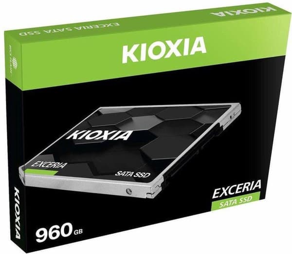 Kioxia EXCERIA SATA 960 GB SSD-hårddisk (2,5 tum) SATA 6 Gb/s Retail LTC10Z960GG8