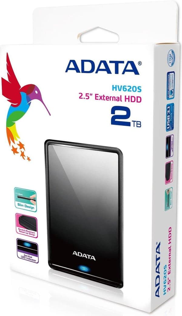 ADATA AHV620S-2TU31-CBK ekstern harddisk 2000 GB Sort