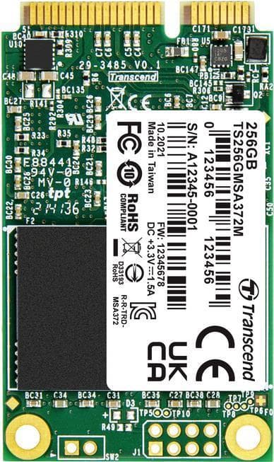 Transcend MSA372M - SSD - 256 GB - intern - mSATA - SATA 6 Gb/s