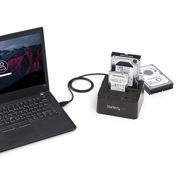 StarTech.com USB 3.1 (10fps) dobbelt harddisk dockingstation til 2,5 og/eller 3,5'' SATA SSD/HDD