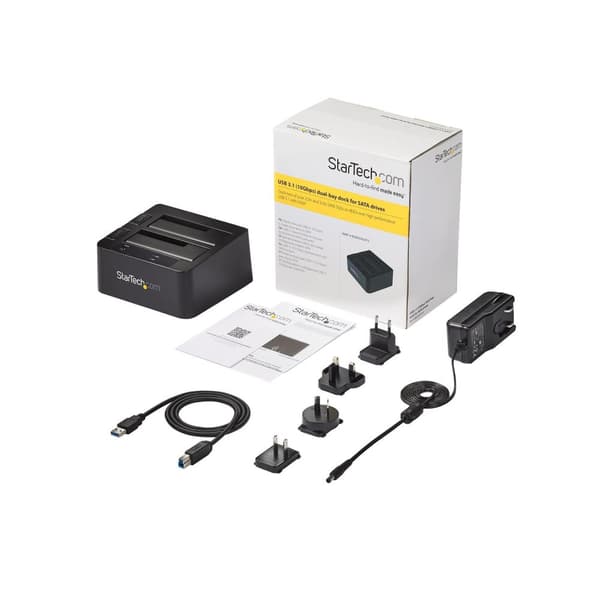StarTech.com USB 3.1 (10fps) dobbelt harddisk dockingstation til 2,5 og/eller 3,5'' SATA SSD/HDD