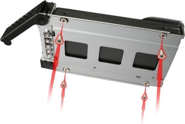 Icy Dock MB991TRAY-B -kotelo tallennusasemille 2,5" musta, hopea