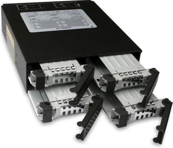 Icy Dock MB994SP-4SB-1 drevbåspanel 13,3 cm (5,25'') Bærepanel Sort