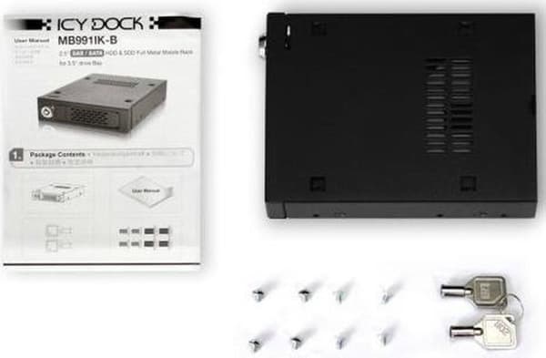 Icy Dock MB991IK-B (vähittäismyynti, HDD TRAY, HOT-SWAP, KEY LOCK)