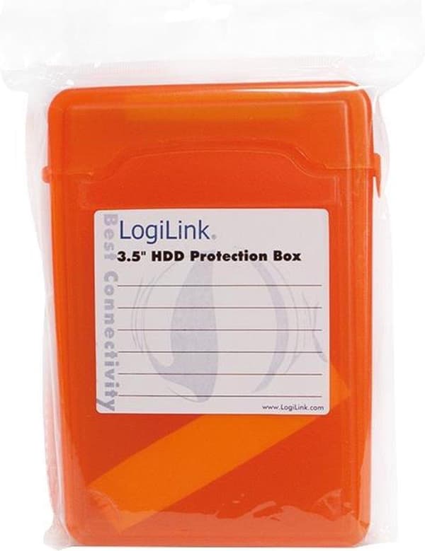 "LogiLink HDD Protection Box til 3,5" HDD'er, orange"