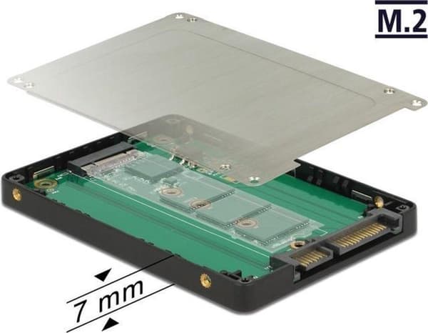 DeLOCK 2,5'' omvandlare SATA 22Pin > M.2
