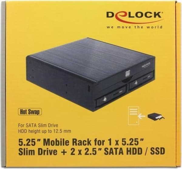 DeLOCK 47230 ODD-hus 13,3 cm (5,25'') SATA III Svart