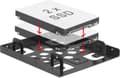 Miniatyrbillede 2 af 3: Premium 2x 2,5" HDD/SSD til 3,5" slot monteringsramme / aluminium / sort