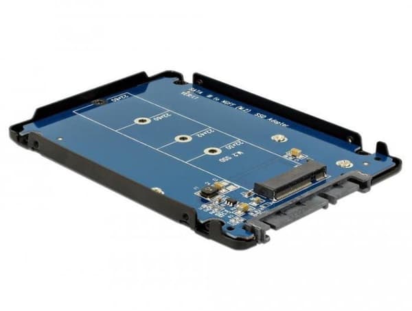 Delock 2,5'' hus til M.2 SSD (maks. 80 mm) - SATA600 / sort