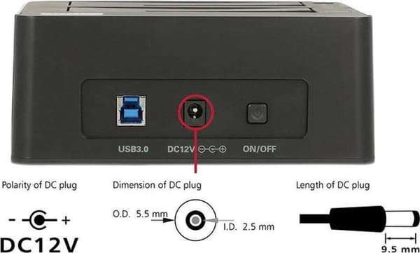 Dockningsstation Delock 2x SATA III HDD -> USB3.0 Clone Funkti