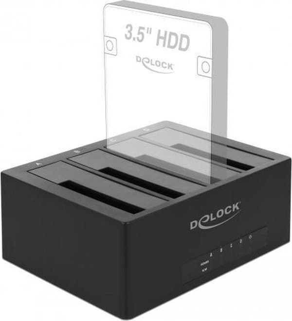 DeLOCK 63930 dockningsstation för lagringsenheter USB 3.0 (3.1 Gen 1) Typ-B Svart